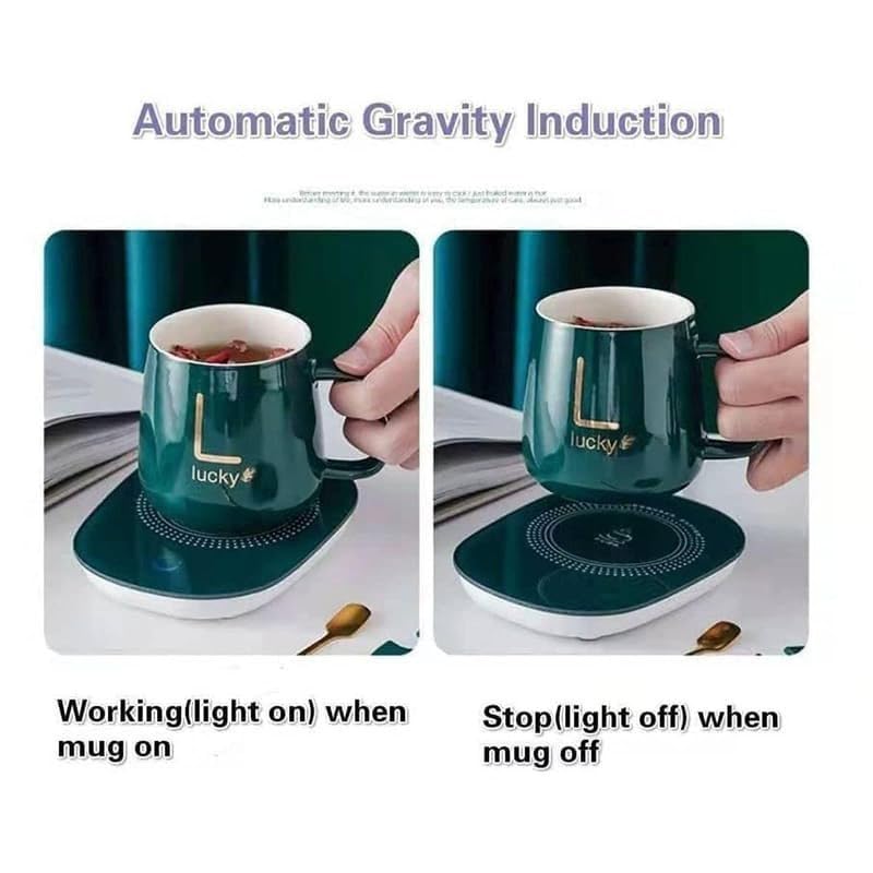 Image of Coffee Mug Warmer Electric Cup Heater | Waterproof Heating Coaster for Tea, Milk, and Beverages | Portable Drink Warmer Plate for Home & Office Use