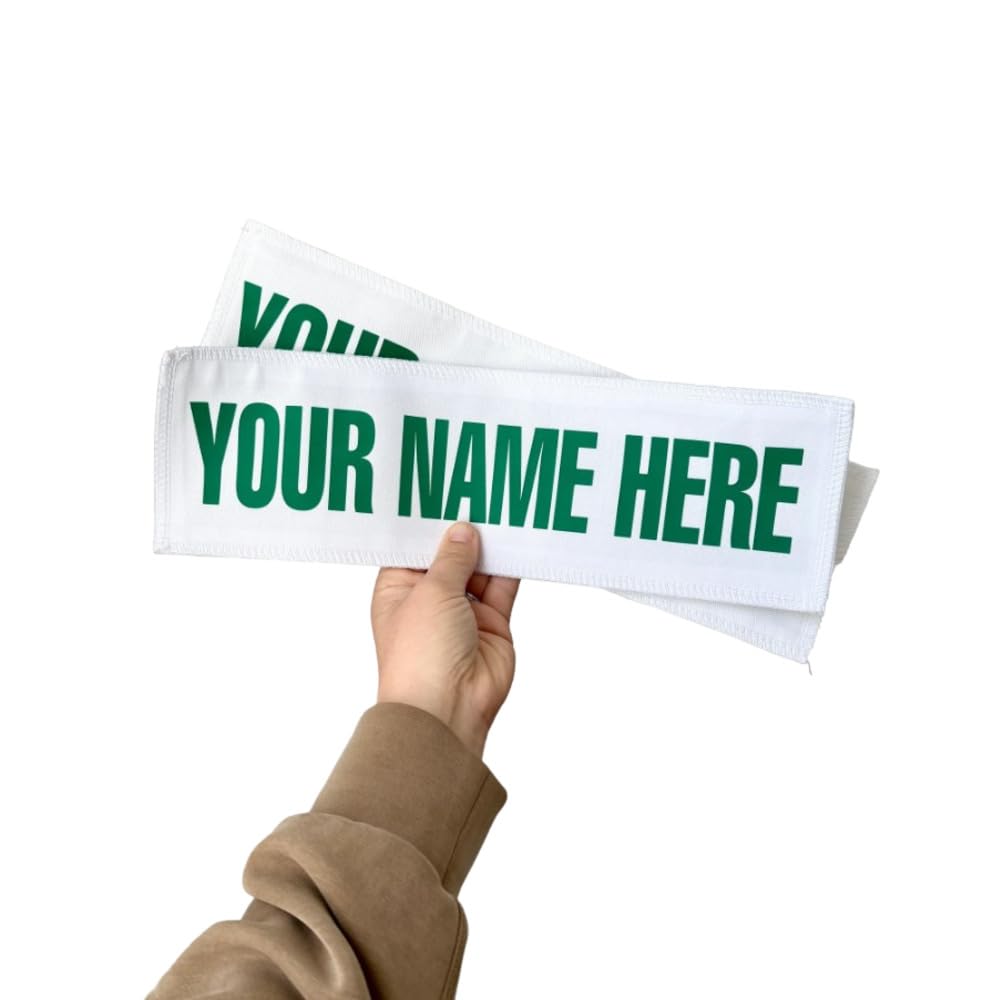 Amazon.com: Golf Caddie Uniform Name Badge (White) - Personalized