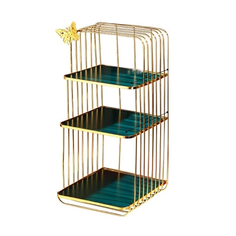 Vitrina Cosmética Casa cosmética de escritorio Caja de almacenamiento de tres capas Caja de escritorio de cuidado de la piel de almacenamiento de cuidado de la piel adecuado for el baño del baño Organ