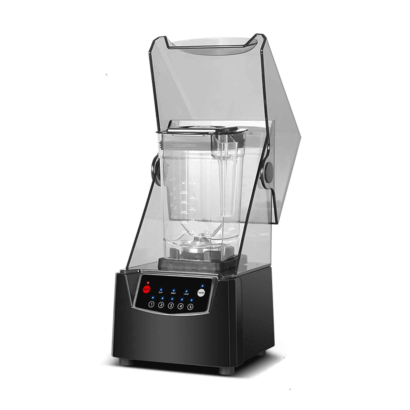 ADITAM Blender sous Vide Haute Vitesse 2600w Machine à Smoothie Multifonction Disjoncteur Mural insonorisé avec Couvercle Réglable à 5 Vitesses Convient aux magasins de thé au Lait 26,5x30,5x48,5cm