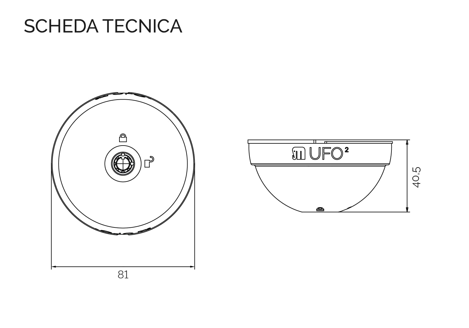 UFO MERONI SERRATURE Ufo2 Serratura Antiscasso Alta Sicurezza Furgoni Veicoli Commerciali Leggeri (2 Pezzi)