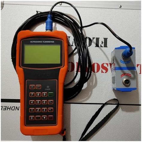 High Sensitivity Ultrasonic Flow Meter TUF-2000H with TM-1 Transducer - Portable Digital Liquid Flowmeter for Accurate Measurements - RS232 Clamp Sensor Included