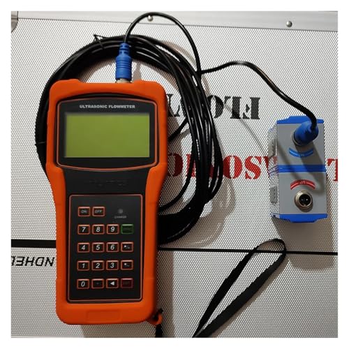 Medidor de flujo de agua ultrasónico digital manual con sensor RS232 de mano 5