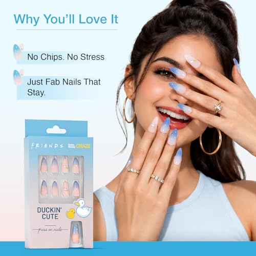 Image of Swiss Beauty Craze Duckin' Cute Press On Nails | Pack of 24 Nails | Reusable | Easy To Use
