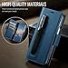 Asuwish Phone Case for Samsung Galaxy Z Fold 7 5G 2025 Wallet Cover with S Pen SPen Slot Credit Card Holder Stand Slim Faux Leather Cell Accessories ZFold7 Z7 G Fold7 ZFold 7Z Women Men Blue