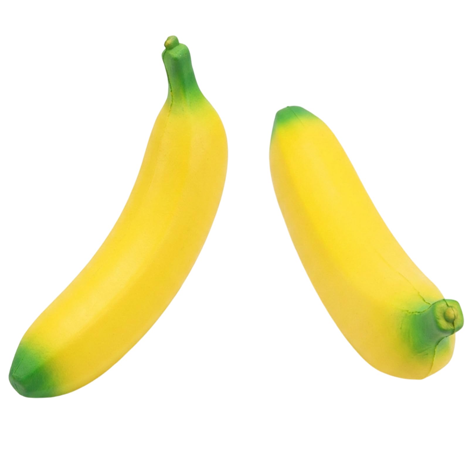 Two Pcs Squishy Banana, Giant Banana Squishy for Stress Relief and Focus, Bannana Squishy Jumbo for Office and Travel, Realistic Fruit Anxiety Relief Fidget Toys