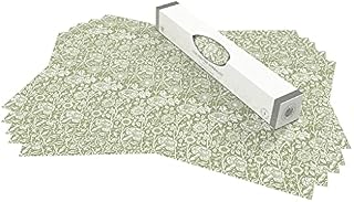 The Master Herbalist William Morris UNSCENTED & WIPE CLEAN Drawer Liners in SAGE GREEN - Perfect for Kitchen Drawers, Shelves, Cupboards & Cabinets