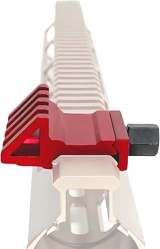 Miniatura 7 de Eastern Tactical Supply Riel Picatinny Weaver de 45 grados con 4 ranuras para montaje en riel (FD1-rojo)