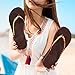 BININBOX Women's Rhinestone Fashion Platform Wedge Thong Flip Flops Sandals T-Strap Slipper(7~8 M US Wowen,Black)