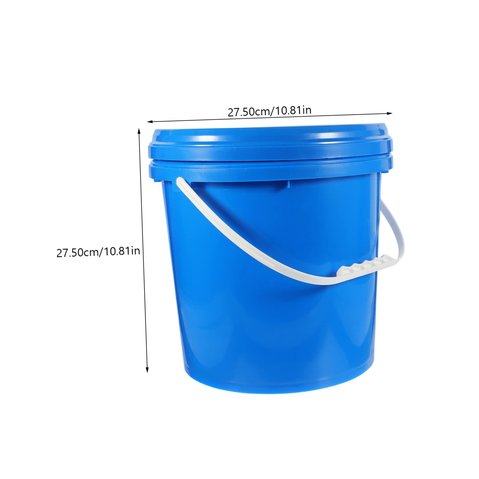 Cubo de Pintura Redondo de 10l con Tapa, Hdpe Azul | Alta Resistencia y Diseño con Asa, para Almacenamiento Diario y Embalaje de Pintura