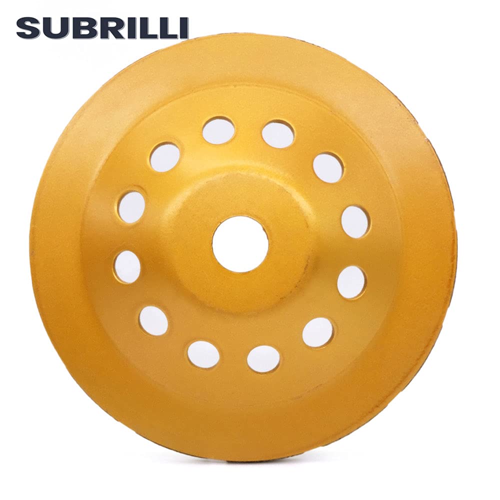 7 Inch Diamond Grinding Cup Wheel Double Row Segmented Grinder Disc for Concrete Angle Grinder