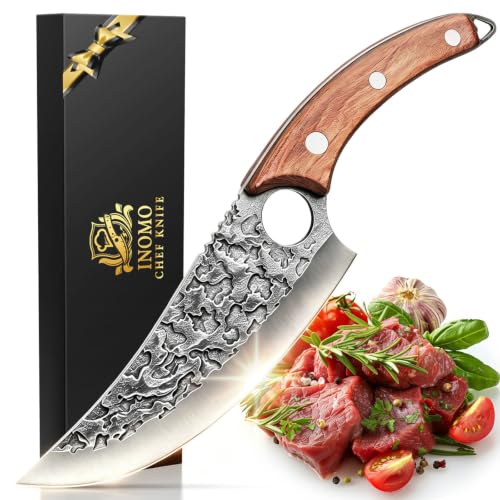 Birthday Gifts for Men Dad Husband - Chef Knife, Kitchen Knife for Cooking, Unique Gifts for Men Boyfriend Him, Hand Forged High Carbon Steel Knife for Home Outdoor Bbq Camping Christmas, 6 Inch