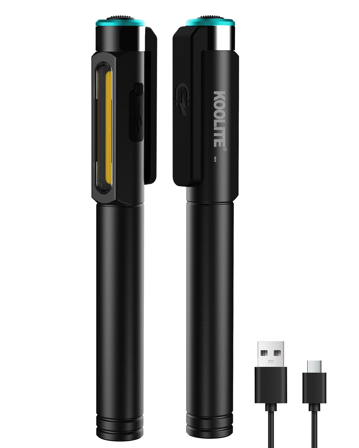 3-Way Rechargeable Work Light, COB Inspection Lamps with Magnetic Clip, Pocket Pen Torch LED Super Bright Battery Powered, IK07 Aluminum Inspection Flashlight for Work Car Repair Camping