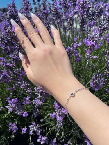 Image of Polar Light Signature Canadian Diamond Charm Bracelet in .925 Sterling Silver - Choice of Rolo or Paperclip Style Chain