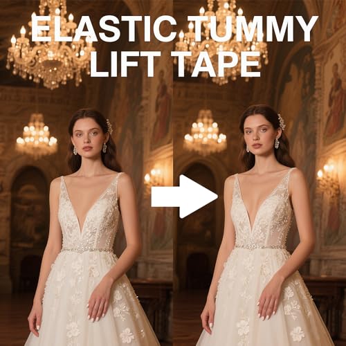 100Pcs Tummy Tape Precut Belly Tape for Tummy Lift Invisible Lifting Tape Body Control Strips for Sagging Skin Saggy Loose Skin Flat Stomach3