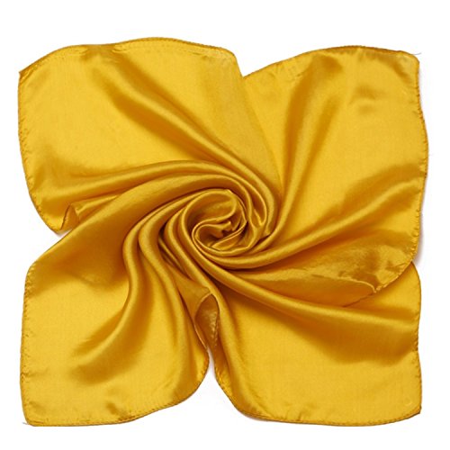 52 x 52cm 100% Silk Women’s Neck Square Scarf Pure Color Neckerchief Headwrap
