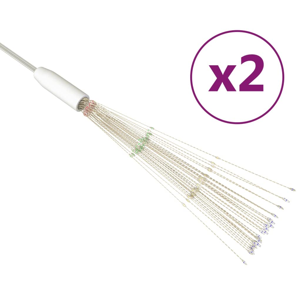 HXUHUWS Multicolor Outdoor Christmas Firecrack Lights, Remote Control, 8 Light Effects, 7.9
