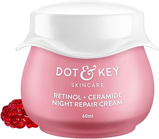Dot & Key Night Reset Retinol + Ceramide Night Cream | Anti Aging Cream For Women & Men | Reduces Fine Lines & Wrinkles | Oil Free & Non Sticky…