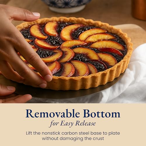 image for Patz&Patz Classic All-in-One Tart Pan 9 Inch Removable Bottom Set with