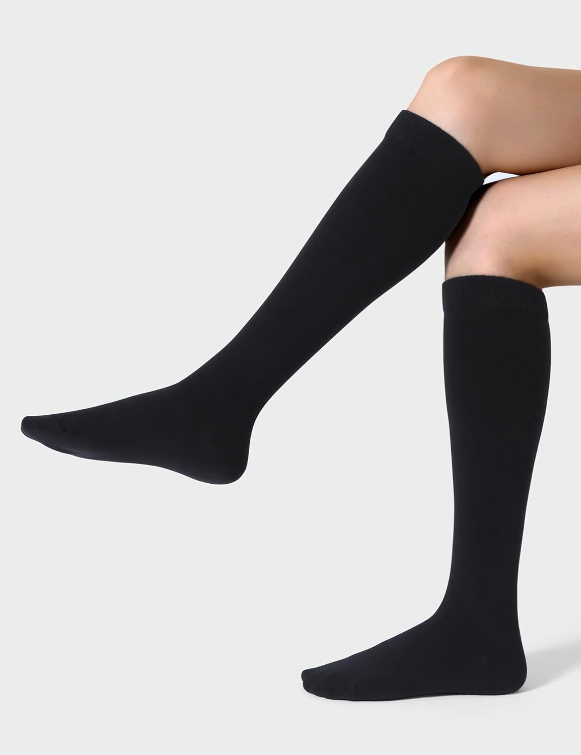 Joulli Women's Knee High Athletic Socks Stripe Tube Outdoor Sport Socks 1-3 Pairs - Image 4