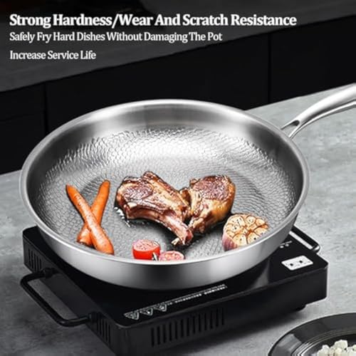 Titanium Pfanne, Titan Pfanne Unbeschichtet, Titanium Hammered Pan Pro mit Deckel, Antihaft Titanpfanne 26/28/30 cm for Cooking, Multifunctional Pots and Pans Set (Ohne Abdeckung, 30cm) - Image 2