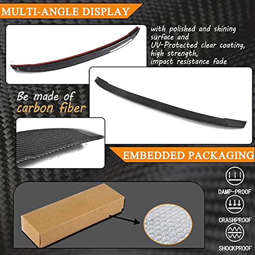 Mcarcar Kit A4 Carbon Fiber Trunk Spoiler For Audi A4 S4 (B9) Sedan 2017-2023 Rear Boot Lid Highkick Wing Lip Factory Outlet #TOP6