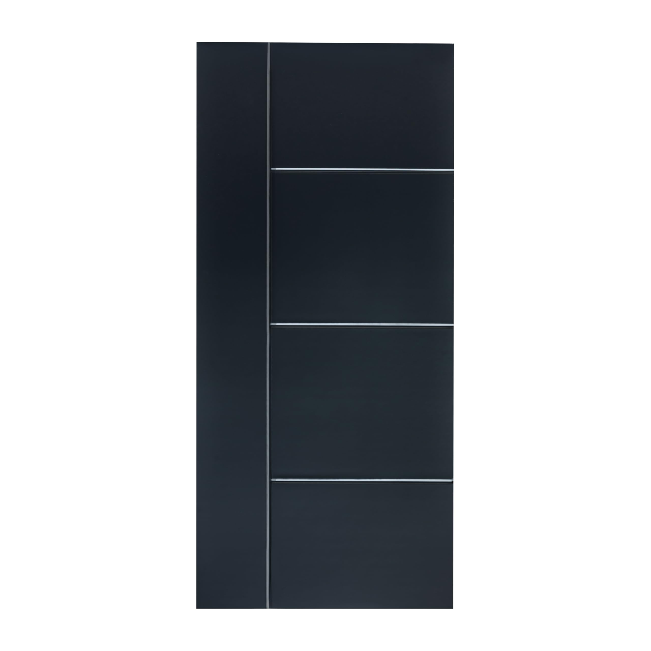 Rivestimento in Alluminio per Porta Blindata, Modello Francesco, 100x220 cm, Grigio Antracite RAL 7016