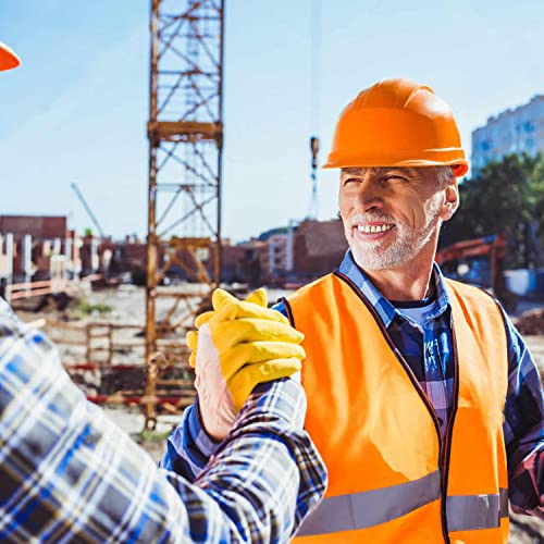 Image of LADWA Orange Heavy Duty Director Safety Helmet, ISI Marked Protective Head Helmet for Construction, Factory and Industrial Safety Applications (Pack of 5)