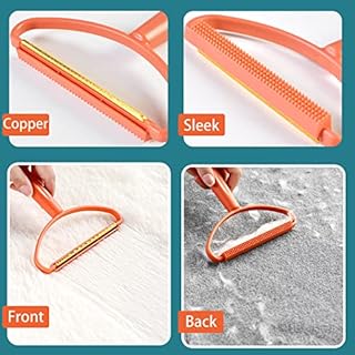 Neoreser 2 Stück Tragbarer Fusselrasierer, Fusselentferner, Tierhaarentfernungsbürsten Werden Verwendet, um Flusen von Kleidung, Sofas und Teppichen zu Entfernen(Blau und Orange)