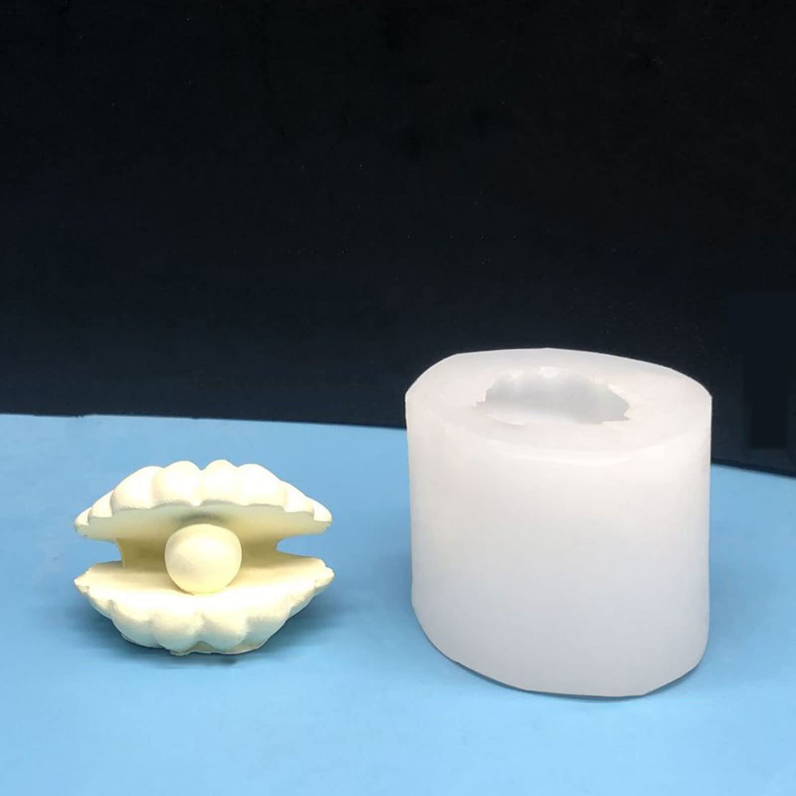 Small Seashell Scented Candle Making Mould,DIY Candles Crafts,3D Shell Resin Molds Silicone,for Soap Making,Children Gifts, Home Decor(5.3x3.8 cm)
