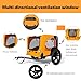 Heavy Duty Collapsible Pet Bike Trailer with All-Terrain Wheels & Universal Hitch(Black+Orange)