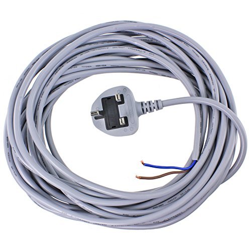 Spares2go Mains Cable/Power Lead & Plug Compatible With Sebo X1 X1.1 X4 X5 Extra Upright Vacuum Cleaners (10 Metres)