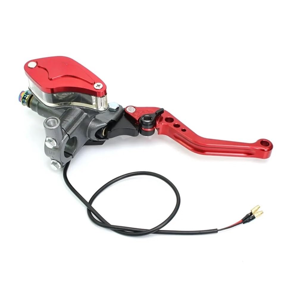 Mlioju Right Red Motorcycle Clutch Lever Motorcycle Hydraulic Brake Clutch Lever Pump Front Master Cylinder For Motocross Dirt Pit Bike Atv Quad Moped Buggy Go Kart