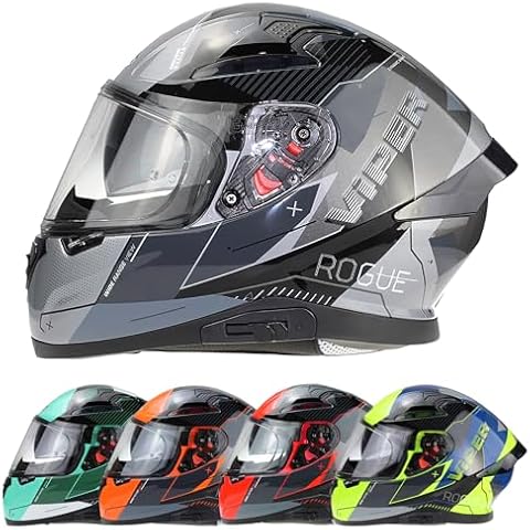 ViPER RSV95 Full Face Motorbike Helmet with Visor Cover