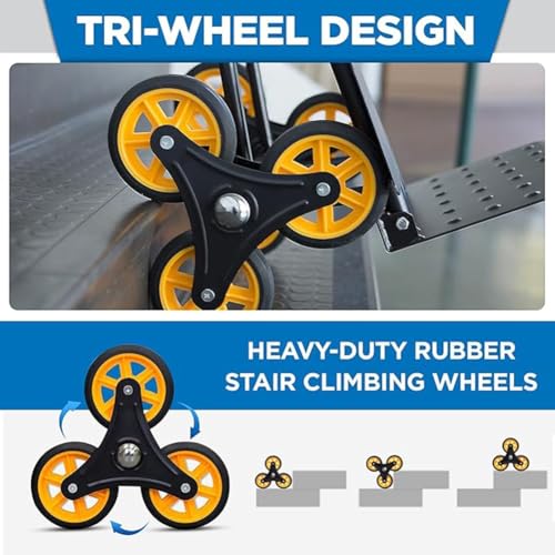 Carretilla plegable resistente para escaleras 6 ruedas miniatura 3