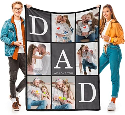 Gifts for Dad Customized Blanket with Photo, Make a Personalized ...