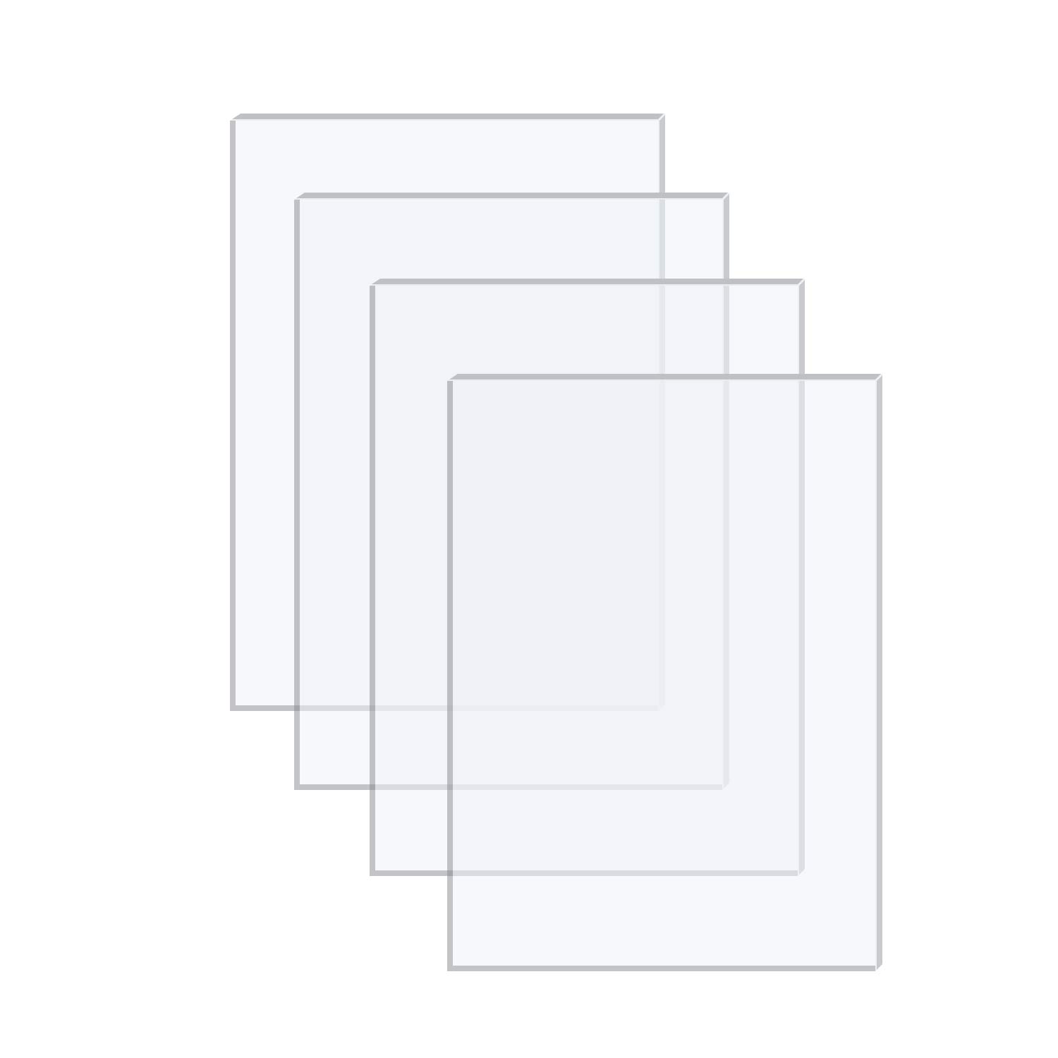 4 Pack of Acrylic Sheets 8x10-0.043" Thick Clear Extruded Plexiglass Sheets for Crafts, Picture Frame, Projects Display & DIY