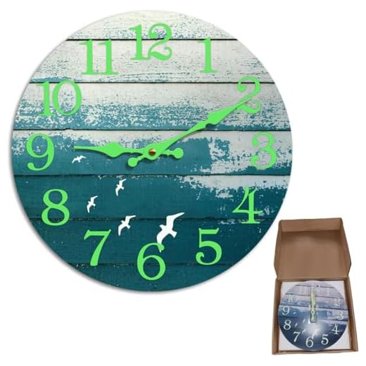 CEYAZYE 12 Inch Glow in The Dark Wall Clock for Bedroom, Night Light Up Wall Clocks Battery Operated, Silent Non-Ticking Unique Lighted Wall Clock Vintage Decorative for Office Living Room Kitchen