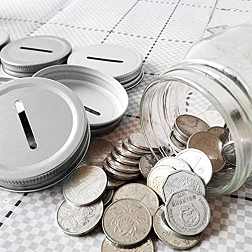 Alipis Tinplate Piggy Bank Lid with Coin Slot for Mason Jar Money Jar Lids Leakproof Savings Lid for Diy Cash Collection and Coin Storage - Image 3
