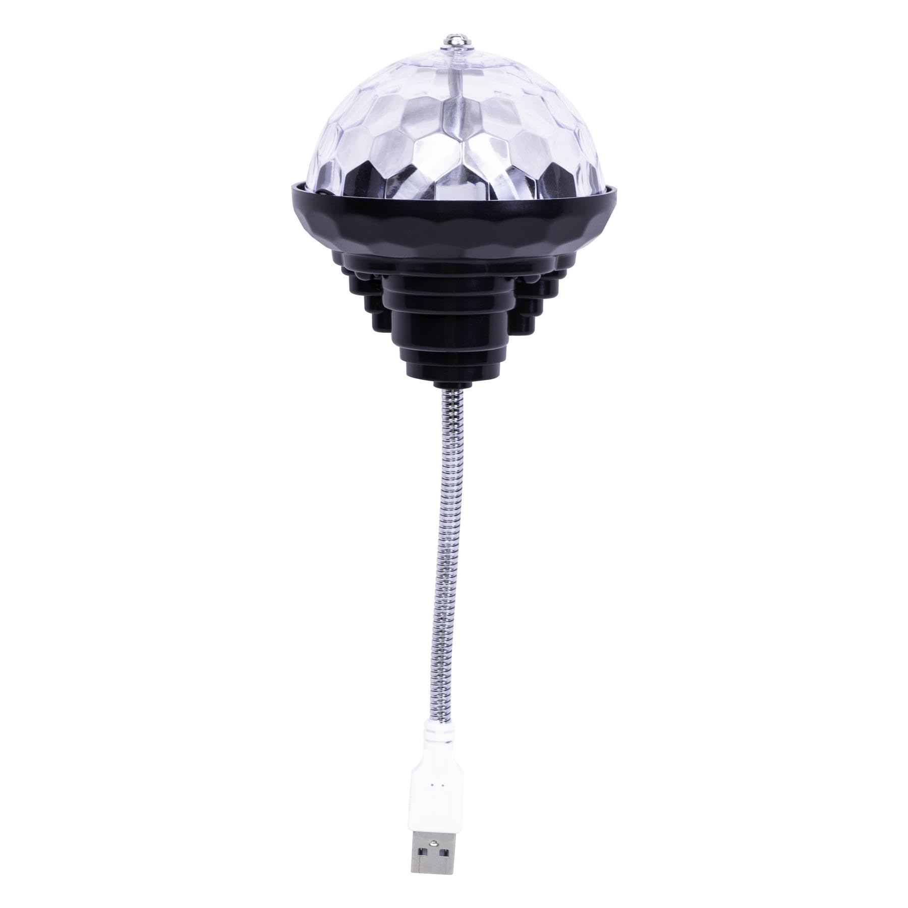 USB Disco Ball Light.Portable USB Disco Light with Flexible Metal Cable.Great for Party, Halloween, DJ and Bedroom Decoration.Turn Any Space Into a Party