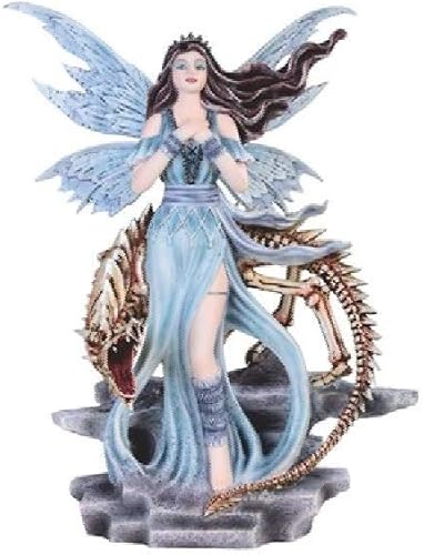 GSC 92078 Figura de esqueleto de dragón azul de hadas de 11 pulgadas