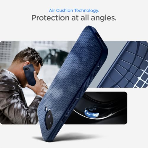 Image of Spigen Liquid Air Back Cover Case for Pixel 9a, Durable Protection, Air Cushion Technology - TPU | Navy Blue
