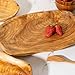 Cospring Root Wood Dish, Party Platter and Tray for Sandwich Bread Serving, appetizer display, Vintage ring dish, Hand Carved Artworks (11-12 inch)