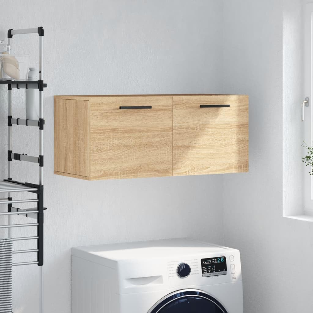 Placard mural chêne Sonoma 80 cm pour organiser la maison du couloir à la cave