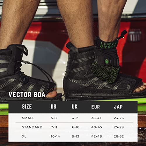 Radar Vector Boa Waterski Boot, Rear Feather Frame, X-Large #TOP5