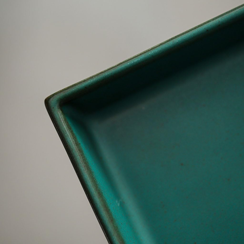 Bandeja para Servir té Bandeja Cuadrada de té seco de 25x25x3cm, diseño de Almacenamiento de Agua, decoración de Mesa de té for el hogar Bandeja de Mesa de Centro