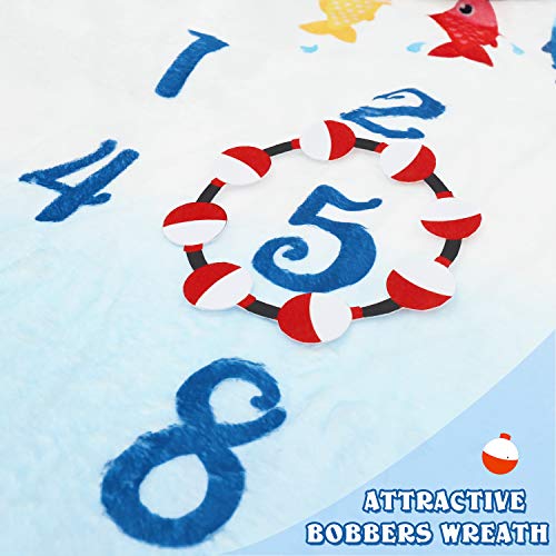 Gone Fishing Baby Monthly Milestone Blanket Little Fisherman Bobber Photo Prop Blanket The Big One Ideas For Newborn Boy And Girl Nursery Décor 40" X 50" #TOP1