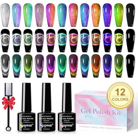 SUPWEE Cat Eye Gel Nail Polish Set Cover