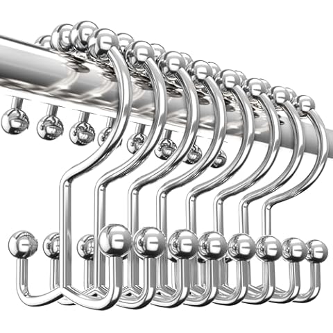 Utopia Bedding Double Shower Curtain Hooks Cover