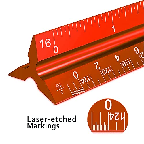 Architectural Scale Ruler, 12 Aluminum Architect Scale
